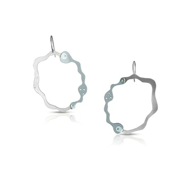 Anori Hanging Earrings in Brushed Silver