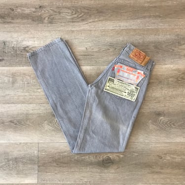 Levi's Vintage Deadstock Grey Denim Made in USA Student Fit Jeans / Tag 24x32 Actual Size 21 22 XXS 
