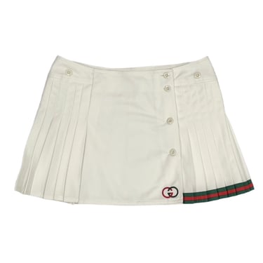 Gucci Logo Pleated Tennis Skirt