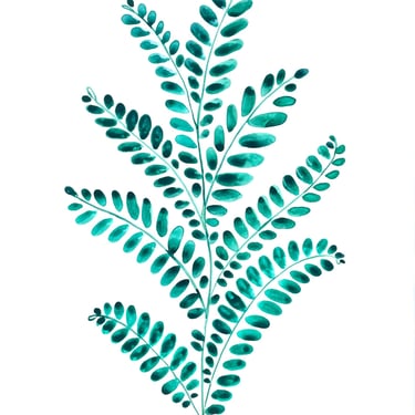 Evergreen Fern Painting (Large)