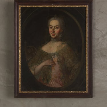 CONTINENTAL SCHOOL OIL PORTRAIT OF MARIA THERESA ( 1717-1780)