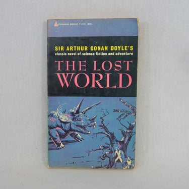 The Lost World (1912) by Sir Arthur Conan Doyle - 1958 Pyramid Mass Market Edition - Vintage Adventure Book 