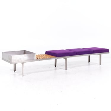 George Nelson for Herman Miller Mid Century Extra Long Contract Bench with Planter Box - mcm 