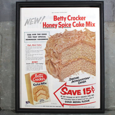 a 1953 Vintage Betty Crocker Ad - UNFRAMED Vintage Advertising Page from the Saturday Evening Post, Feb 7, 1953 
