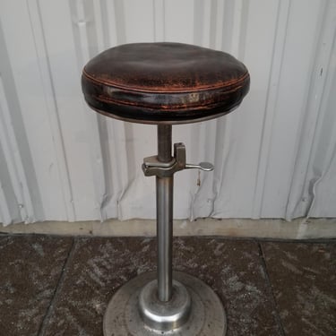 Vintage Leather Seat Weber Rest-Relief Stool