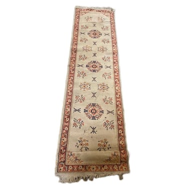 8.5' Foot Hand Knotted Wool Turkish Oushak Runner Rug 