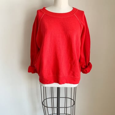 Vintage 1980s Cherry Red Sweatshirt / L 