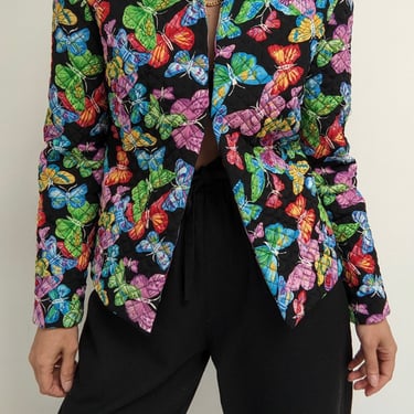 Favorite Vintage Butterfly Quilted Silk Jacket