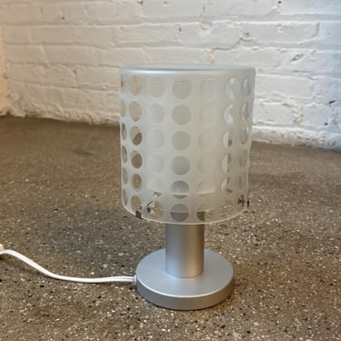 Vintage IKEA ‘Kare’ Retro Glass Metal Base Table Lamp 
