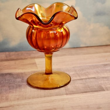 Antique Fenton Small Rib Spittoon Carnival Glass Whimsey By Fenton C 1910 Gorgeous Rare Excellent  Condition Décor Collectible RARE 