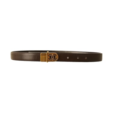Chanel Brown Logo Belt
