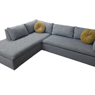 West Elm Gray L-Shaped Sectional Couch