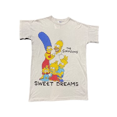 (L) 1990 White The Simpsons Sweet Dreams Flirts T-Shirt 081622 JF