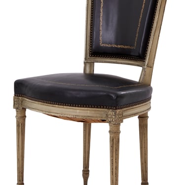 Antique Louis XVI Leather Chair