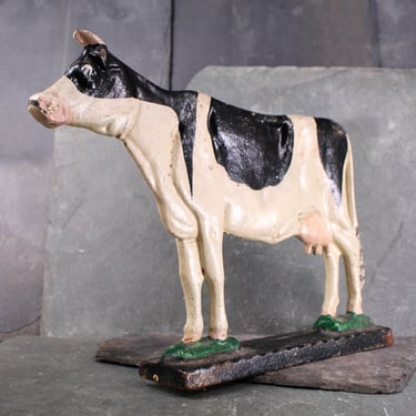 FOR COW LOVERS! Antique Cast Iron Doorstop | Cow Doorstop | Almost 7 Pound Cow | Antique Door Stop | Vintage Kitchen | Bixley Shop 