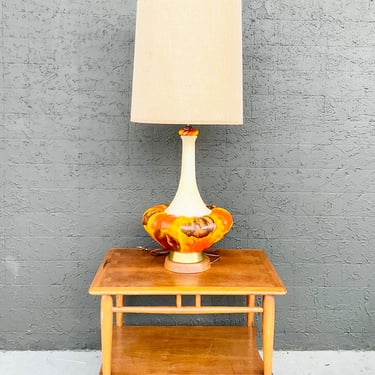 MCM Autumn Plaster/Ceramic Table Lamp