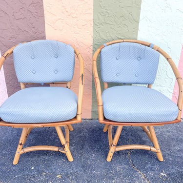 Pair of Cute Old Florida Swivel Chairs