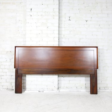 Vintage MCM queen size walnut headboard by American of Martinsville | Free delivery only in NYC and Hudson Valley areas 