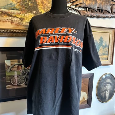 Vintage 1990s Harley Davidson Racing T-Shirt XL 