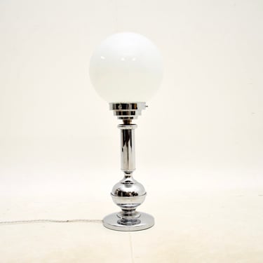 Art Deco Chrome and Glass Table Lamp