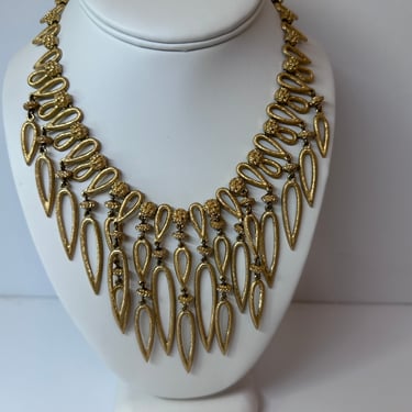 Reserved: rare Monet gold bin necklace