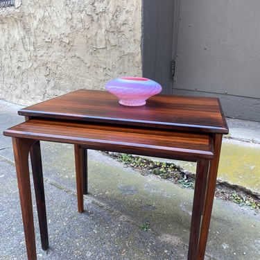 Mid century nesting tables Danish modern nesting table rosewood side tables 