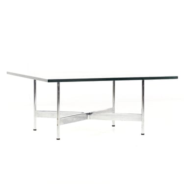 Laverne International Mid Century Chrome and Glass Coffee Table - mcm 