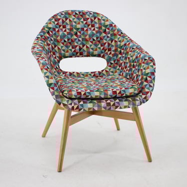 1960s Miroslav Navratil Shell Lounge Chair, Czechoslovakia / Vintage Chair 