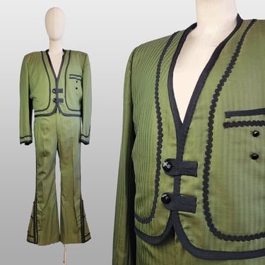 1960s Mariachi Suit / Charro Suit / Vintage Mariachi / Size Large - XL 