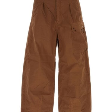 Ten C Men Brown Nylon Cargo Pant