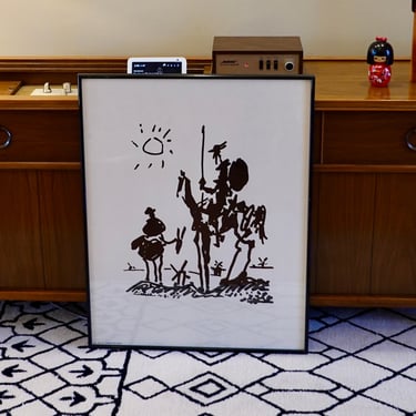 Vintage Pablo Picasso Don Quixote Print / Lithograph - Free Shipping 