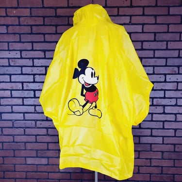 Adult Mickey Mouse Yellow Rain Jacket/Poncho/Coat 