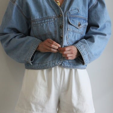 Vintage Cropped Denim Jacket