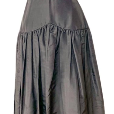 1950s Black Basque Waist Skirt, sz. XS