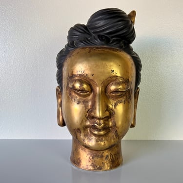Vintage Porcelain Japanese Lady / Buddha Head Bust Sculpture 