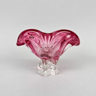 Art Glass Bowl by designer Josef Hospodka for Chribska Glassworks, 1960's 