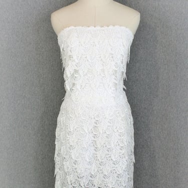 Victor Costa - Strapless - Lace - Cupcake - Short Wedding Dress - Dress 8 