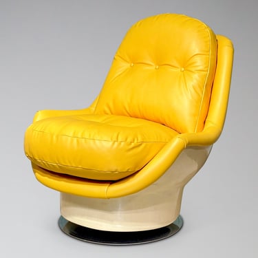 Restored Space Age Fiberglass Lounge Chair by Milo Baughman for Thayer Coggin - Mid Century Modern Retro Vintage Space Age Furniture 
