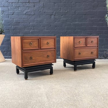 Pair of Mid-Century Modern Walnut Night Stands by American of Martinsville, c.1960’s 