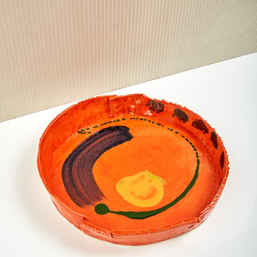 Ceramic Platter in Orange