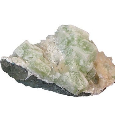Stilbite with Apophylite crystal