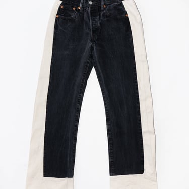 Vintage Reworked Slouch Jean in Black and Natural