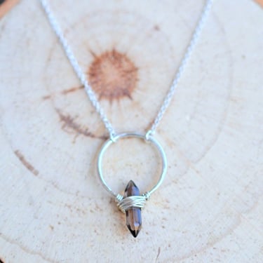 Smoky Quartz Crest Necklace