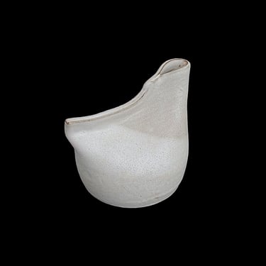 Vintage Biomorphic Form Modernist Art Studio Pottery Vessel Vase New York City Marked: EB 2 Hearts Mark 