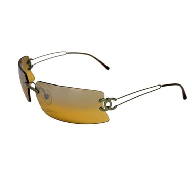 Chanel Orange Mini Rimless Sunglasses