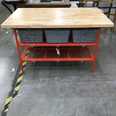 Vibrant Orange Locker Basket Coffee Table (Seattle)