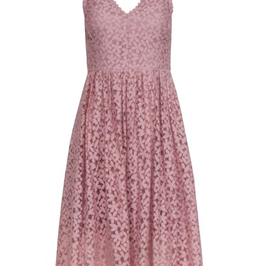 Kate Spade - Mauve Pink Lace Sleeveless Dress Sz 0