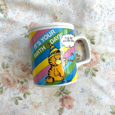 1978 Garfield Birthday Mug - Rare! 