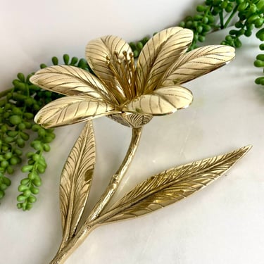 Mid Century Vintage Brass Party Flower Ashtray 
