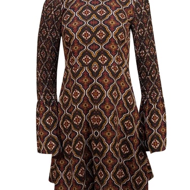 A.L.C. - Black Multi Print Medallion Print "Alexa" Mini Dress Sz 4
